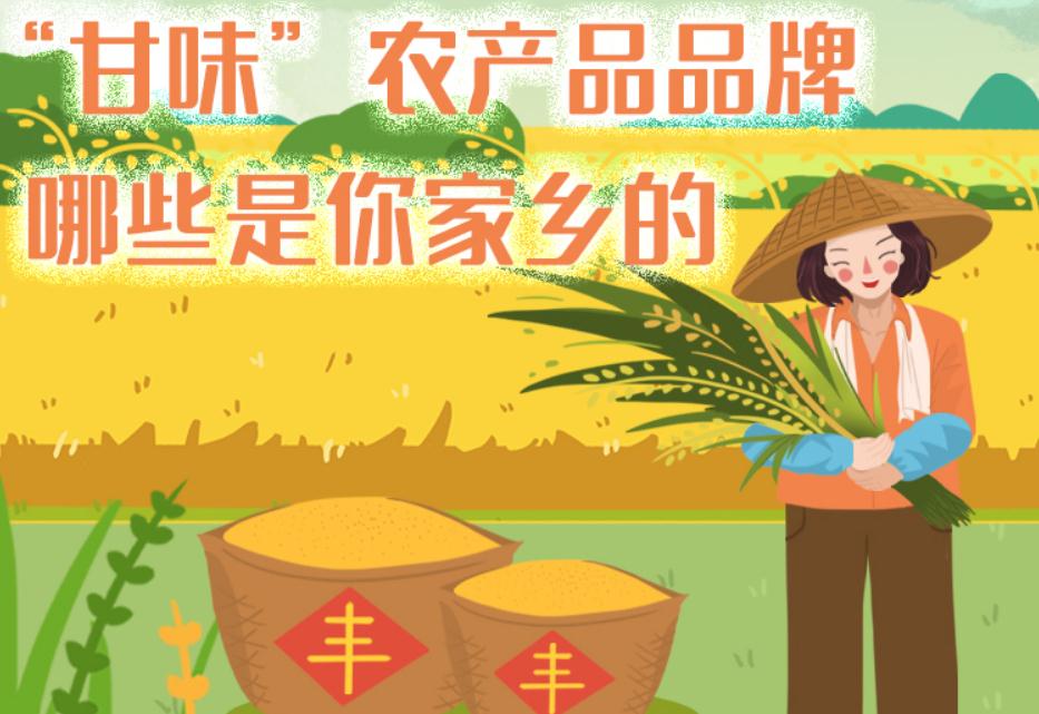 一圖帶你了解“甘味”農(nóng)產(chǎn)品品牌 ，哪些是你家鄉(xiāng)的？