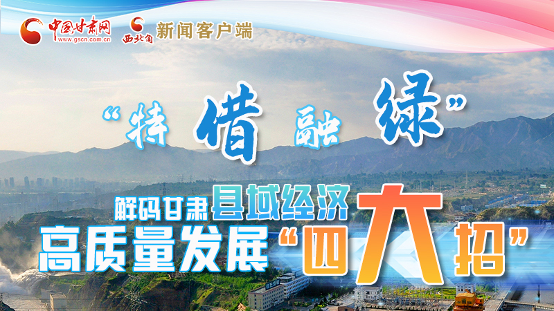 圖解|“特、借、融、綠”解碼甘肅縣域經(jīng)濟(jì)高質(zhì)量發(fā)展“四大招”