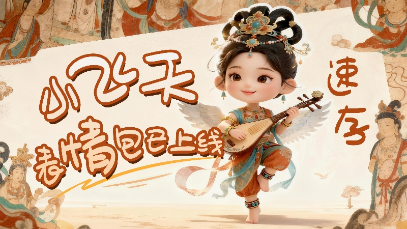 【何以中國·壁畫里的中國】小飛天表情包已上線，速存！