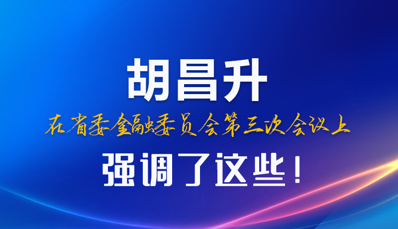圖解|胡昌升在省委金融委員會(huì)第三次會(huì)議上強(qiáng)調(diào)了這些！