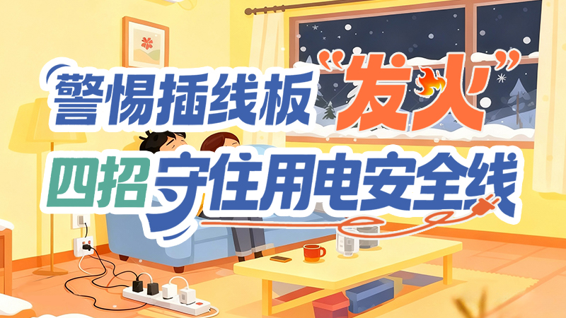長圖|警惕插線板“發(fā)火”！四招守住用電安全線