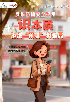 【理性購彩】反詐防騙安全提示（1）：“識”本質(zhì) 拒絕“預(yù)測類”騙局